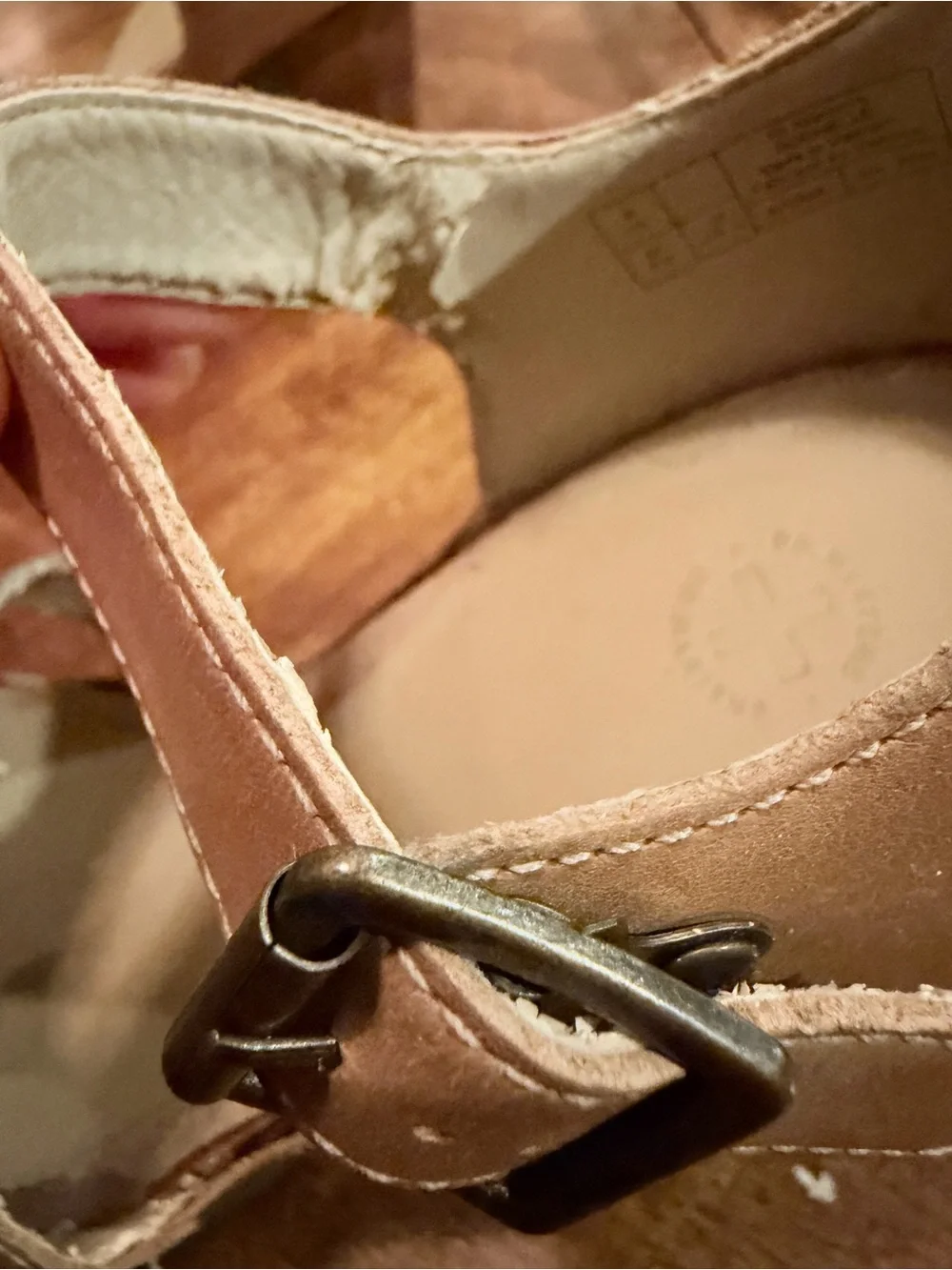 Y2K brown leather ankle strap Dr. Martens ROCHELLE sandals